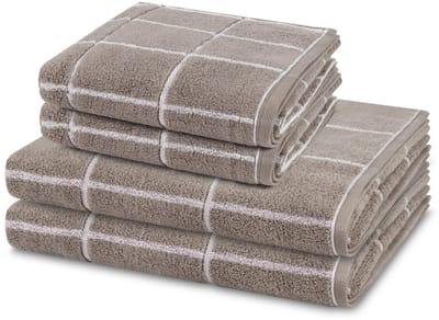 Ross Sonstiges 2 X handdoek 2 X douchehanddoek - in set 4 pack Sensual Skin Karo