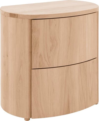 Goossens Nachtkastje Denzo, 2 Laden - Hout Wit