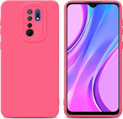 Cadorabo Hoesje geschikt voor Xiaomi RedMi 9 in FLUID ROOD - Beschermhoes gemaakt van flexibel TPU silicone Cover Fluid Case