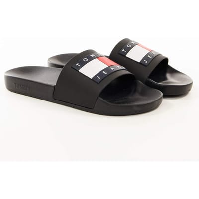 Tommy Hilfiger Tommy Jeans Pool heren slippers, zwart