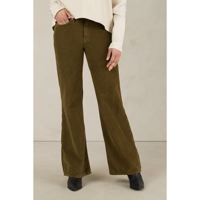 Kings Of Indigo Jane Moss Green Size: W24L32 | Wide-Leg & Flared Pants Outlet | Dames | Groen