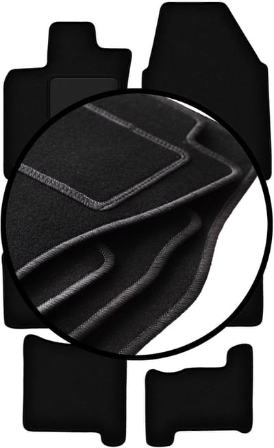 Complete set veloursmatten voor: Nissan Qashqai +2 crossover (2007-2013)
