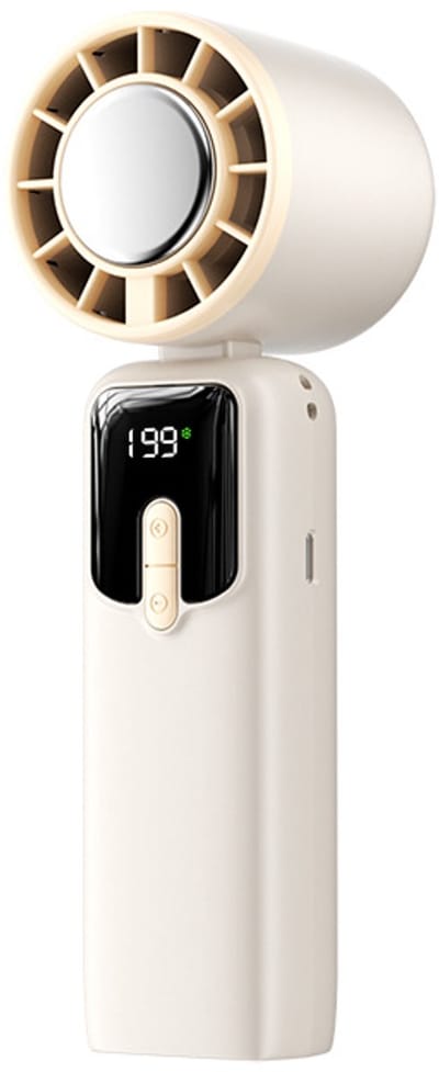 Opvouwbare Handventilator met Turbine - Oplaadbaar en Zakformaat - Compact voor Onderweg - 1 Stuk (Wit)