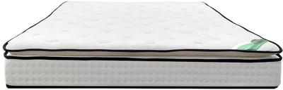 Vente-unique Matras 180 x 200 cm pocketvering 7 zones met geïntegreerde topper en bamboe tijk dikte 26cm - MIREZA van NATUREA L 200 cm x H 26 cm x D 180 cm