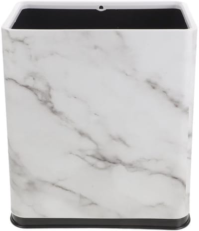 Smalle Prullenbak - Afvalbak Slank - Ruimte Besparen - Dubbele Laag - 12 Liter - Wit