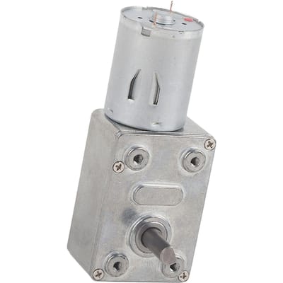 1 stuks Omkeerbare Hoge Koppel Wormwielmotor DC 12V Reductiemotor(62RPM)
