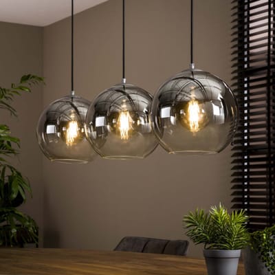 Hoyz Hoyz hanglamp bubble shaded 3 lampen industrieel