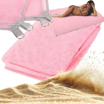 Anti-zand Strandlaken - 200 x 150 cm - Roze - Strandkleed - Picknickkleed - Anti zand handoek - Strandmat