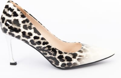 Zerba - Dames Pumps - Maat 41 – Zwart Wit – Leer - Rovetto
