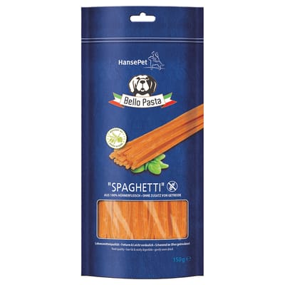 Voordeelpakket: 6x150g Hansepet Bello Pasta Spaghetti Chicken hondensnacks