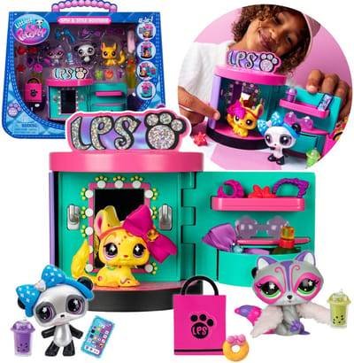 Littlest Pet Shop - Stijlvolle boetiek, Set met drie dieren, figuren 264-266, 3-PACK + accessoires