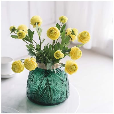 Room Home Decorations Table Flowers Metaal Materiaal Kleine Texture Gouden Glas van de kleur van de bloem bloem vaas (Color : B, Size : 15cm×15.8cm)