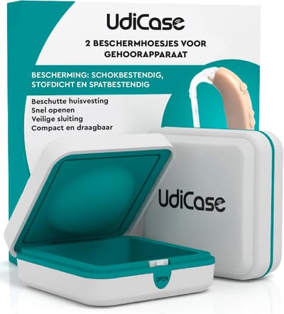 Set van 2 Stootvaste Opbergdoosjes voor Hoortoestellen - Waterdicht en Compact