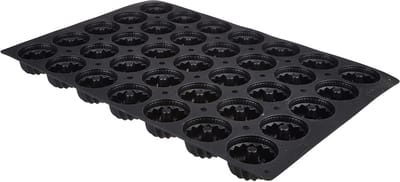 Bakmat Mini - Siliconen Mat - Kleine Gebakjes Maken - 35 Delige Vorm - 40 cm - Zwart