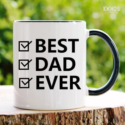 Best dad ever mok - Vaderdag cadeau - Vaderdag - Vaderdag cadeau met tekst - Cadeau voor man - Cadeau voor hem - Mannen cadeautjes - Papa cadeau - Mokken en bekers - Cadeau voor vader - Valentijndag - Theeglazen - Koffiemok