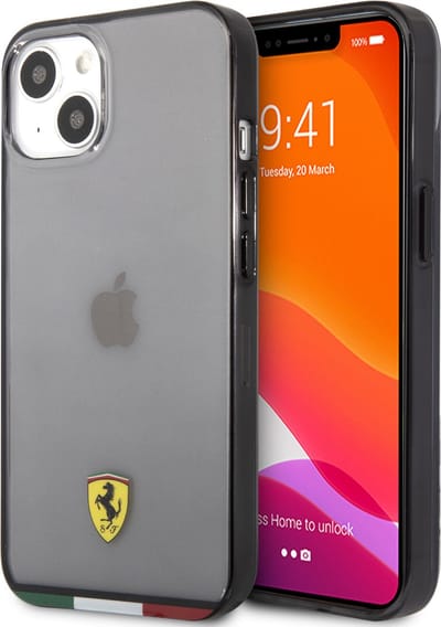 Ferrari iPhone 13 Mini TPU Back Cover - Zwart, Bescherm je Telefoon met deze Unieke Hoes.