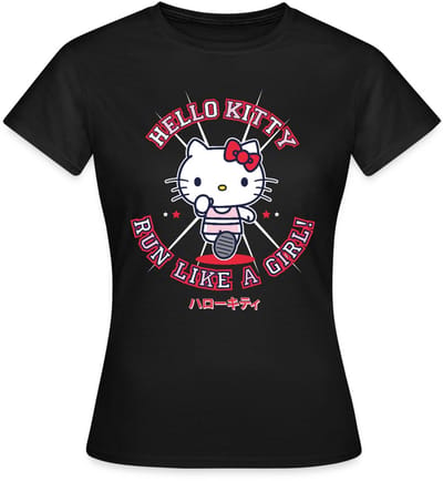 Hello Kitty Run Like A Girl T-Shirt Dames