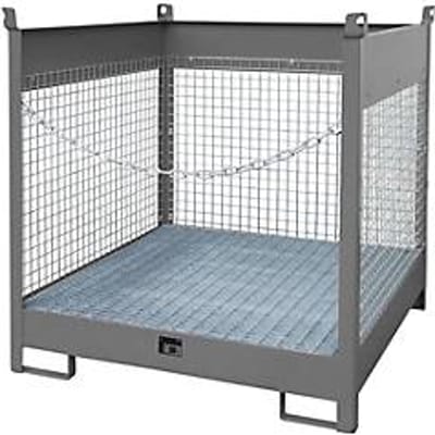 Stapelpallet voor vaten Bauer FSP-4 D, voor 4 x 200 l vaten, grijs