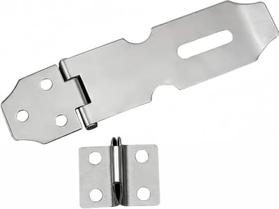 Roestvrijstalen Hangslot Hasp 2.5 Inch Deurslot Beveiliging Hasp Sluiting met Schroeven voor Deuren, Ramen en Kasten, Geschikt voor Dierenkooien en Kratten