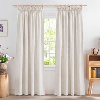 Dailygoods - Gordijnen met Linnenlook Lichtbeige - Halftransparant voor Woonkamer