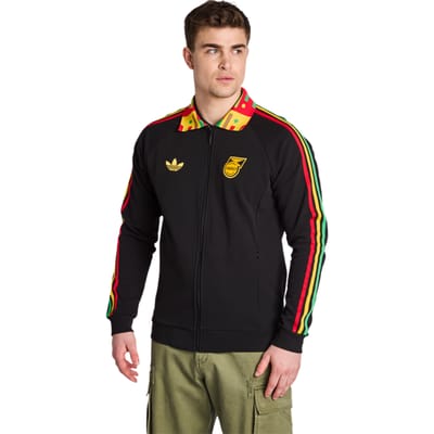 Adidas Jamaica Trainingspakken Heren - Zwart - Maat L - Poly Tricot