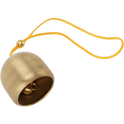 Hangende Bel Messing Helder Scherpe Klank Veelzijdige Tas Decoratie voor Studenten Buitenliefhebbers Cadeau beige