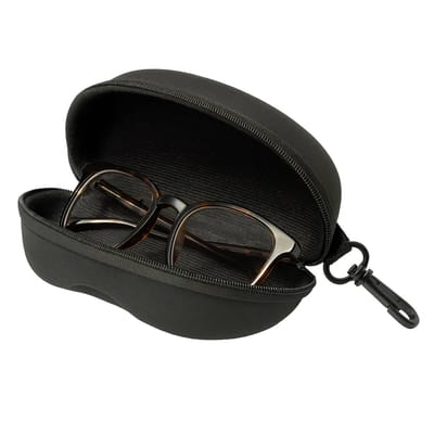 Hardcase Brillendoosje met Rits – Brillenkoker - Dames - Heren – Stevig & Compact – Zwart