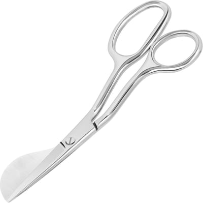 Precisieschaar van roestvrij staal met eendenkoppunt voor kunst, handwerk, quilten, naaien en borduren, 15,2 cm, zilverkleurig