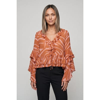 & Other Stories Zorro Blouse Brown Maat: 32 | Longsleeves Outlet | Dames | Bruin