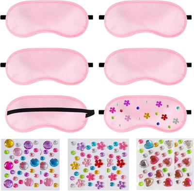 Set van 6 Kleurrijke Oogmaskers voor Kinderen - Ideaal voor Slaapfeestjes, Spa-feestjes en Pyjama-avonden