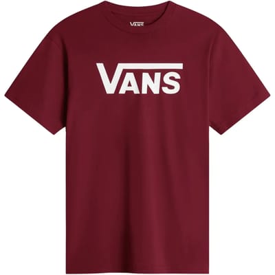 Vans Classic T-shirt Heren - Maat M - Burgundy/White