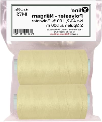 Naaigaren Polyester - Garen Spoelen - Naaimachine Gebruik - Scheurvast Duurzaam - 1000 Meter - Natuurlijk Beige