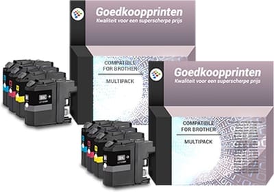 Huismerk Brother LC-123 inkt cartridgesx 2 x 4 Kleuren Multipack (92 ml)