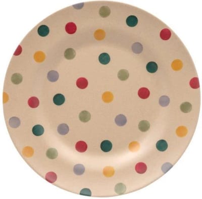 Emma Bridgewater - Polka dot picknick bord - 25,5 cm - Eco Friendly - onbreekbaar bord voor camping picknick of buiten - herbruikbaar en biologisch afbreekbaar