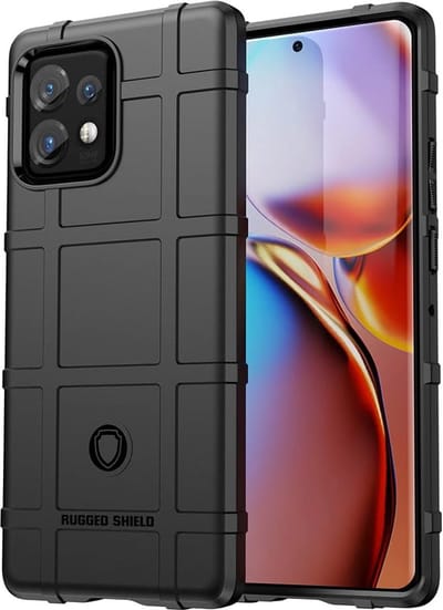 Geschikt voor Motorola Edge 40 Pro Leger hoesje siliconen telefoonhoesje - Zwart