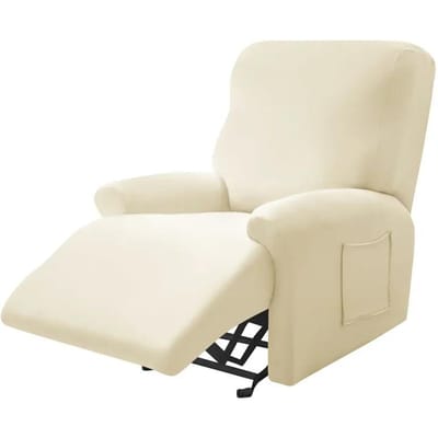 1/2/3/4-zits Relaxbankhoezen Elastische Relax Fauteuilhoes Stretch Ligstoel Slipcovers Meubelbeschermer white