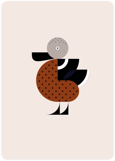 Eendje - 4x leuke wenskaarten - kaarten om te versturen - kaartenset - kaart met Argentijnse Slobeend - vier kaarten met vogels