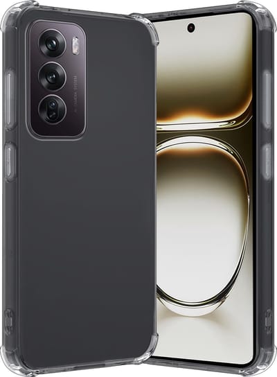 Hoes - Geschikt voor OPPO Reno 12 - Sterk & Shockproof - Siliconen Case - Back Cover - Telefoon Hoesje Shock Proof - Transparant