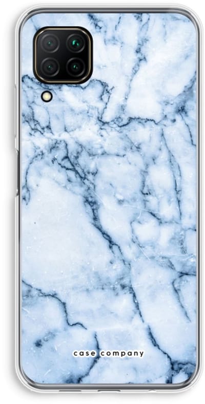 Case Company® - Hoesje geschikt voor Huawei P40 Lite hoesje - Blauw marmer - Soft Cover Telefoonhoesje - Bescherming aan alle Kanten en Schermrand