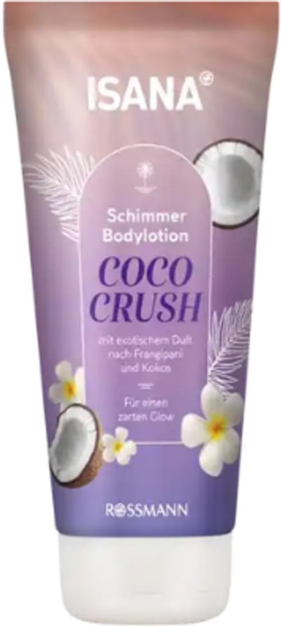 ISANA Shimmer Body Lotion Coconut Crush | 1x 200ml - Frangipani & Kokos | Formule met Shea-olie - Zorgt voor Delicate Gloed