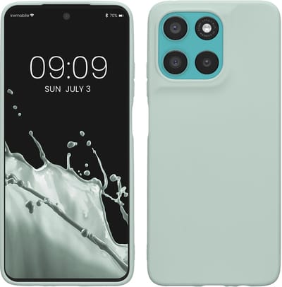 kwmobile telefoonhoesje geschikt voor Motorola Moto G57 Power / Moto G67 Power - Hoesje voor smartphone - Back cover in cool mint