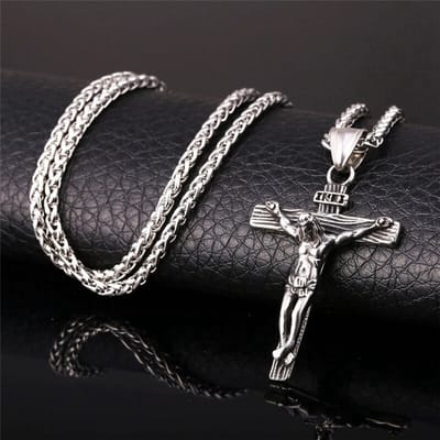 WiseGoods Luxe Collier Met Kruis - Zilverkleurig