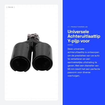 Dailygoods- Uitlaat Tip Achteruitlaat - Verstelbaar Uitlaatsierstuk - Roestvrij Staal/Koolstofvezel - Dubbele Uitlaatpoorten - Verbeterde Prestaties - Elegante Stijl - Uitlaattip