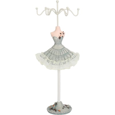 Oorbellen Ketting Prinsessenjurk Standaard Display IJzeren Mannequin Prinsessen Sieradenrek Pine Green 4 4