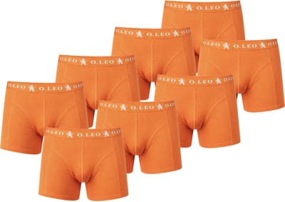 O.Leo - Boxershort Heren - Oranje - Maat S - 8 stuks - Onderbroeken Heren