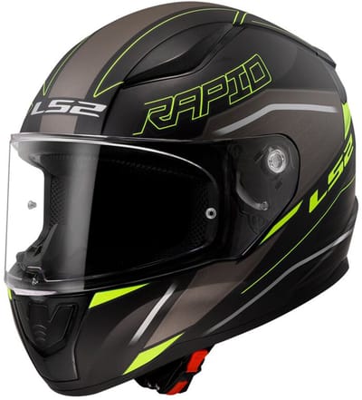 LS2 FF353 Rapid II Rokku M.Zwart H-V Geel 06 Integraalhelm - Maat XS - Helm