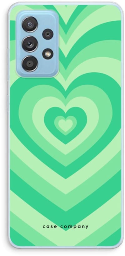 Case Company® - Hoesje geschikt voor Samsung Galaxy A73 hoesje - Hart Groen - Soft Cover Telefoonhoesje - Bescherming aan alle Kanten en Schermrand