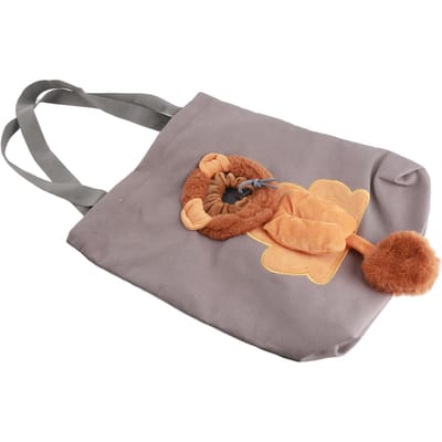 Canvas Schoudertas voor Huisdieren Ademend Draagbare Schoudertas voor Huisdieruitjes Schattige Hond Draagtas Verstelbare Kattenmandtas S 8.9 X 1.5in donkergrijze kleur