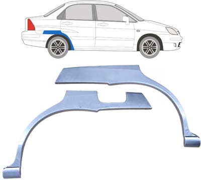 Reparatiepaneel achterspatbord voor Suzuki Liana 2001-2007 / Links + Rechts