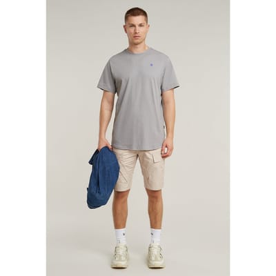 G-Star Lash Back Gr R T Grey Alloy Maat: M | T-shirts met Print Outlet | Heren | Grijs